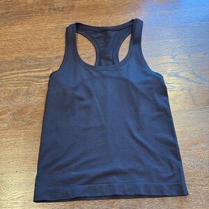 Black Swiftly Tech Racerback Tank Top 2.0 Waist Length